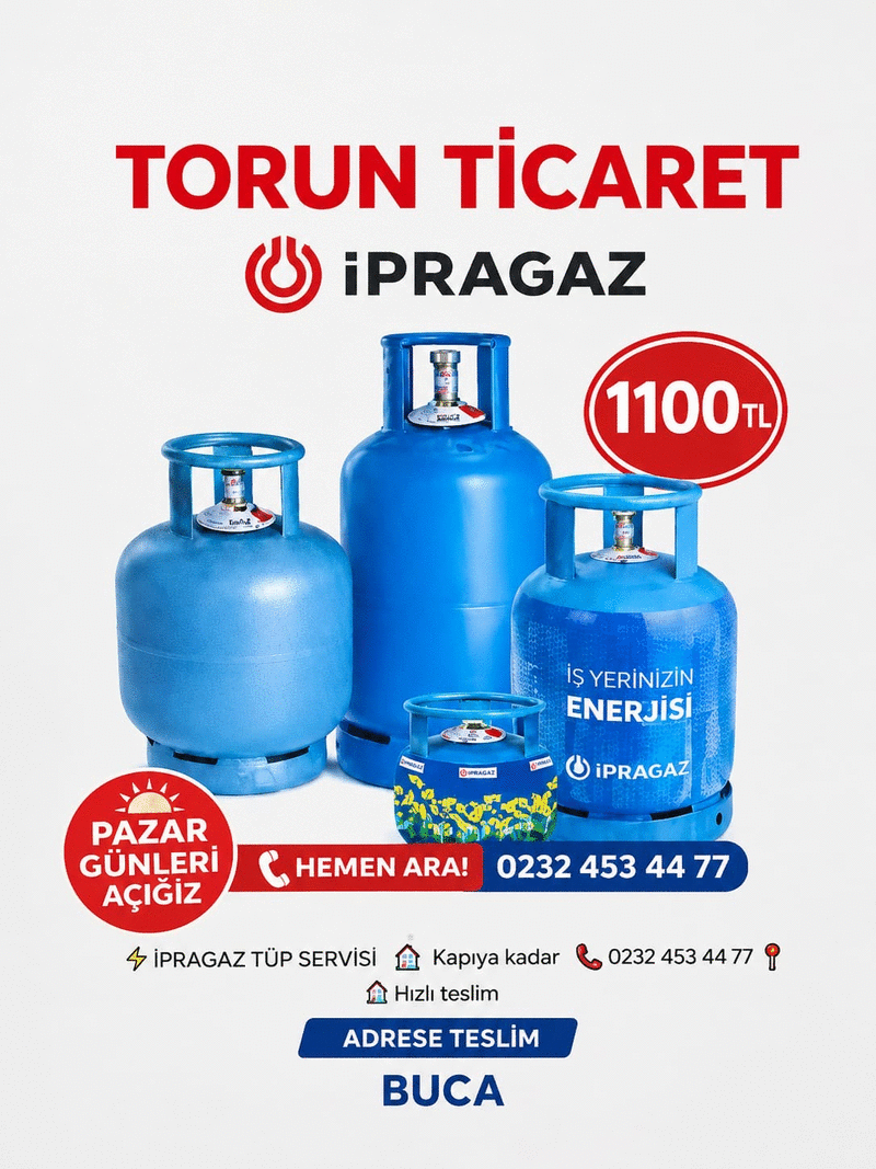 Torun Ticaret İpragaz Buca tüp servisi kampanya afişi